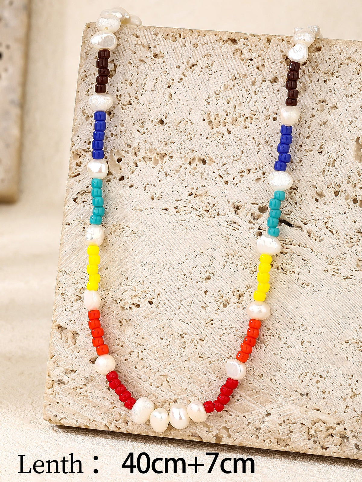 Mixed Bead Baroque Pearl Necklace