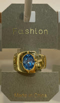Oval Blue Stone Cocktail Ring