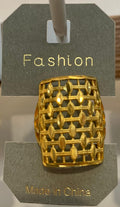 Wide Lattice Filigree Signet Ring