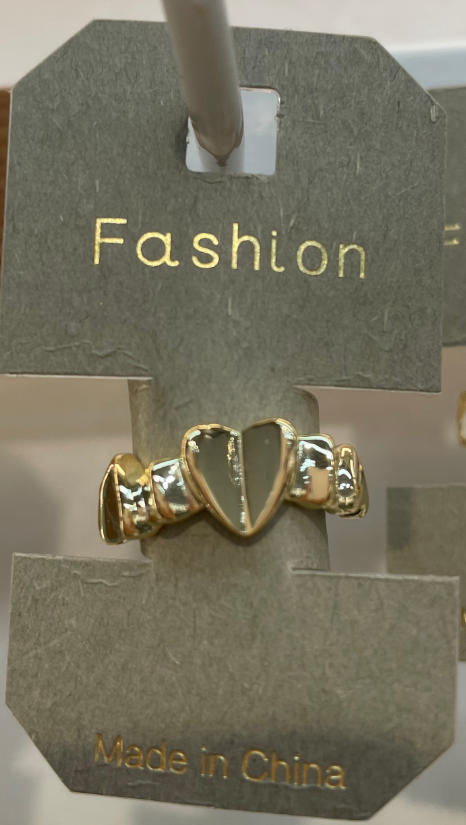 Textured Heart-Center Statement Ring