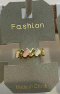 Alternating Enamel Heart Band Ring