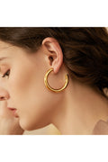 Extra-Large Chunky Gold Open Hoop Earrings, 3cm