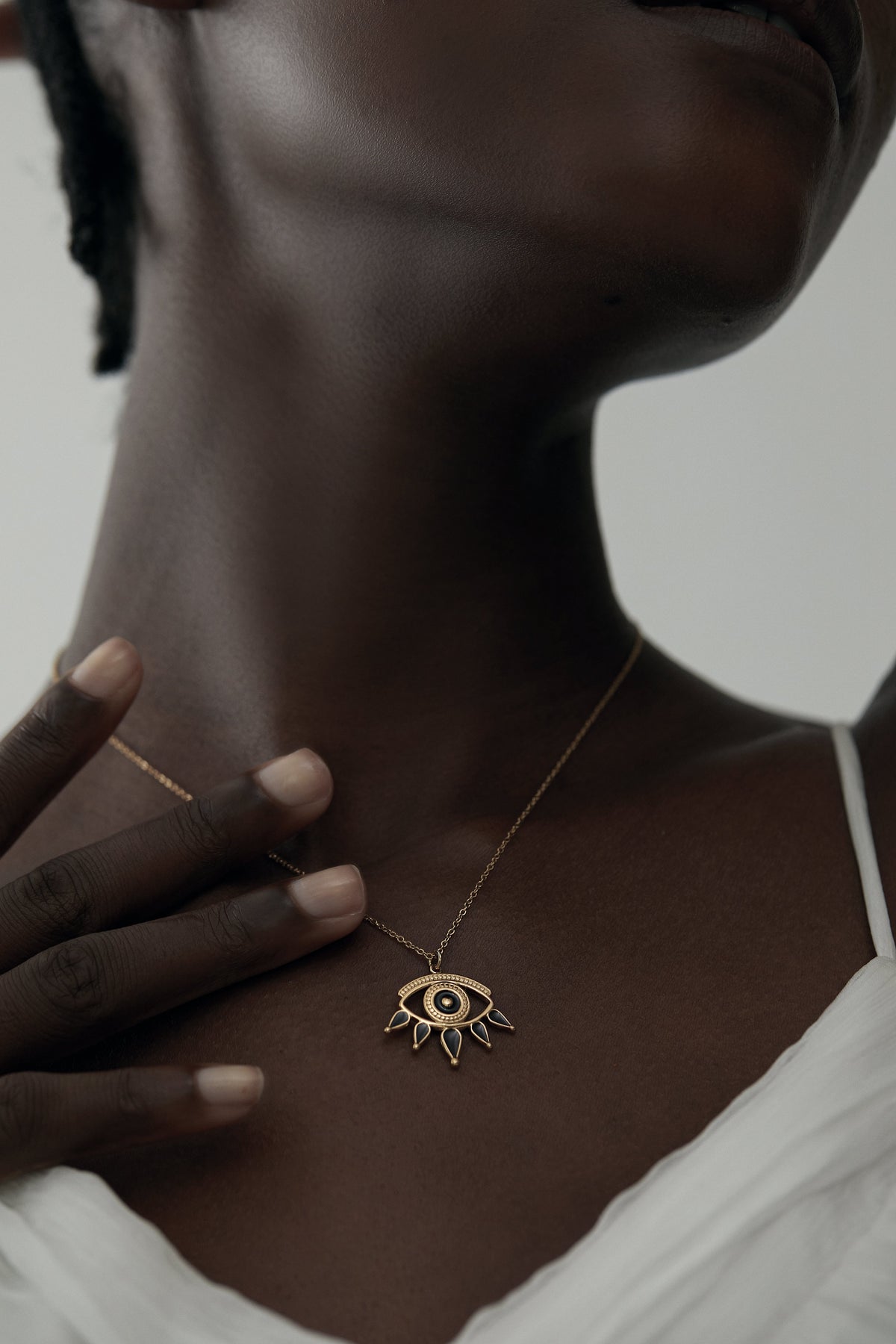 Fine-Chain Evil-Eye Necklace