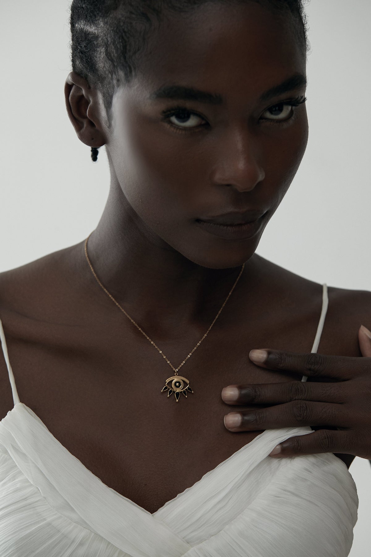 Fine-Chain Evil-Eye Necklace