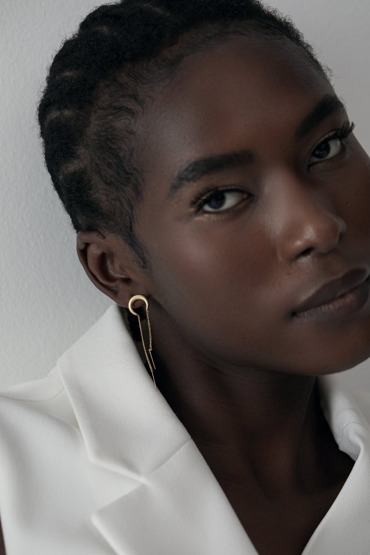 Long Dangle Drop Earrings, Sleek 5.8cm Linear Style