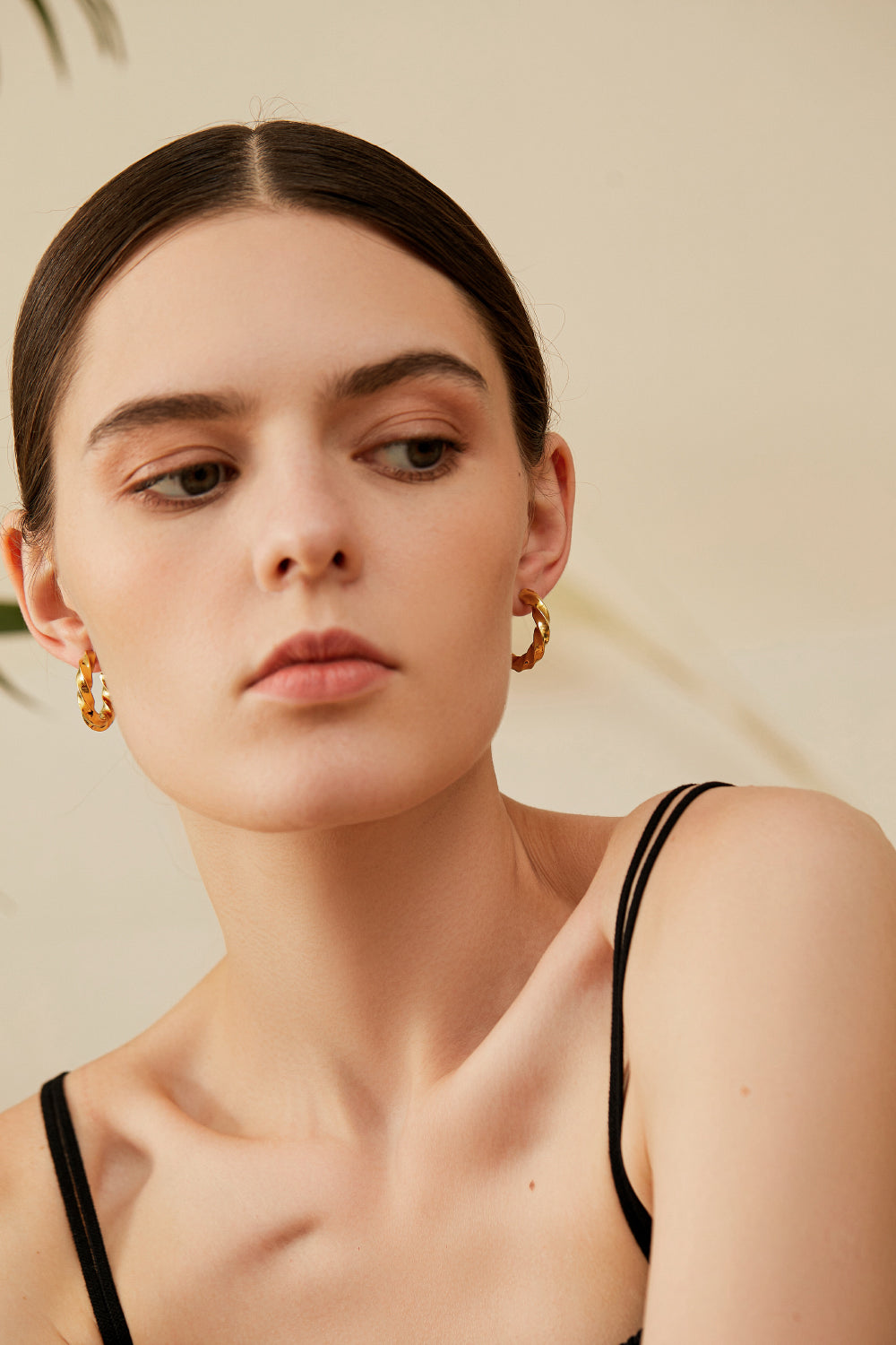 Twisted Chunky Hoop Earrings, Velvet Gift Packaging