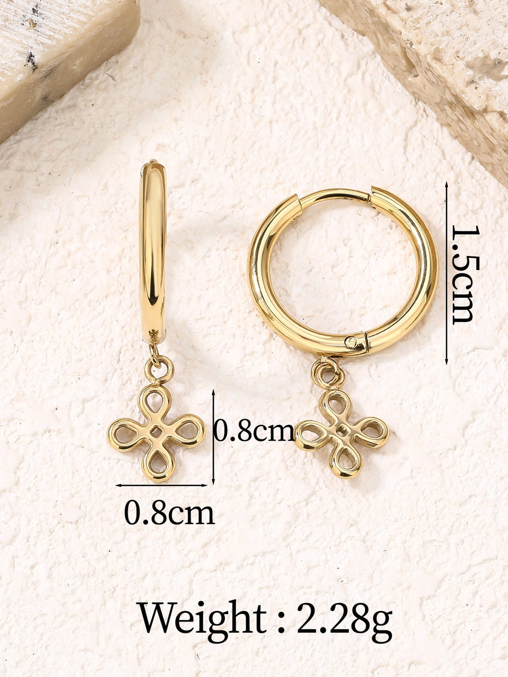 Cute Knot Lightweight Hoop Earrings, Featherlight 2.6g