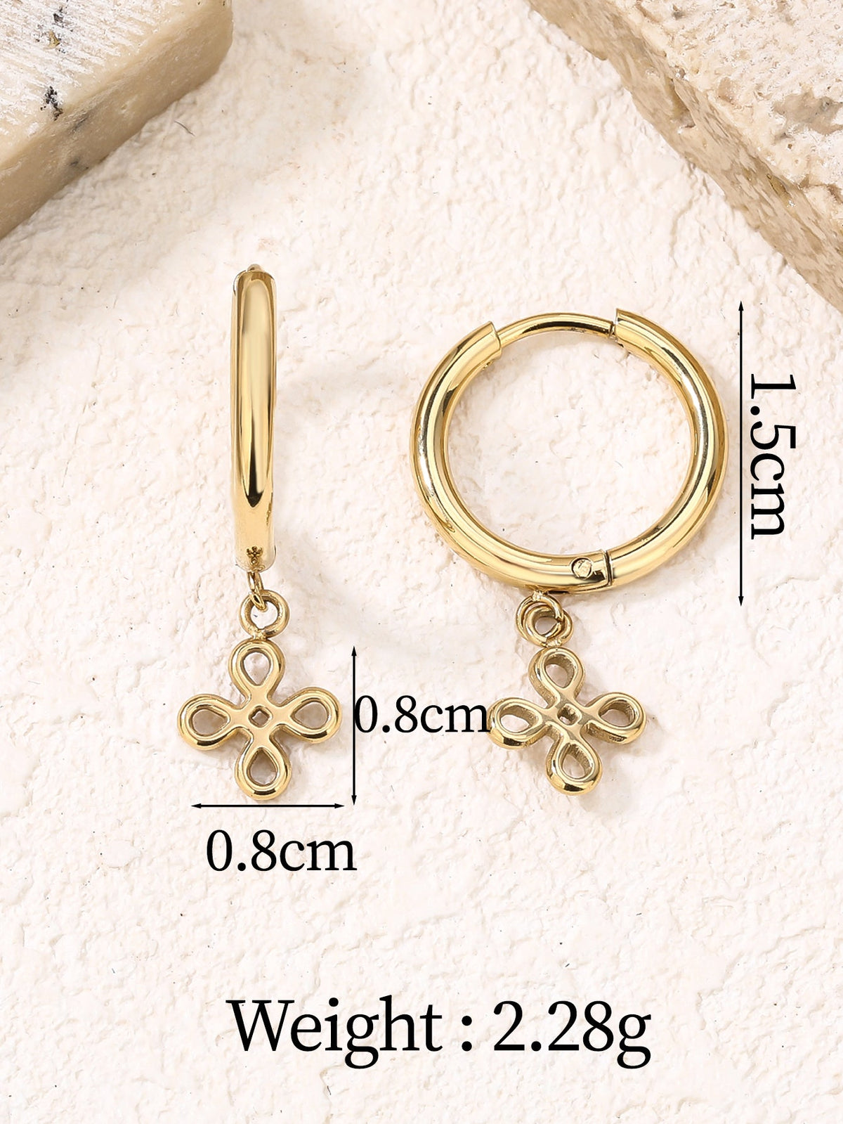 Cute Knot Lightweight Hoop Earrings, Featherlight 2.6g