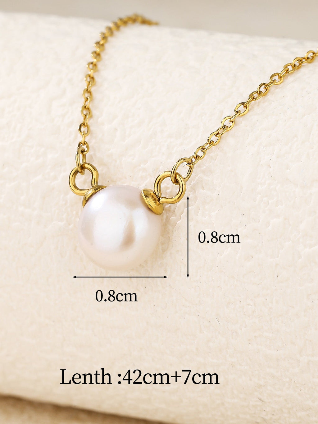 Simple 8mm Pearl Necklace