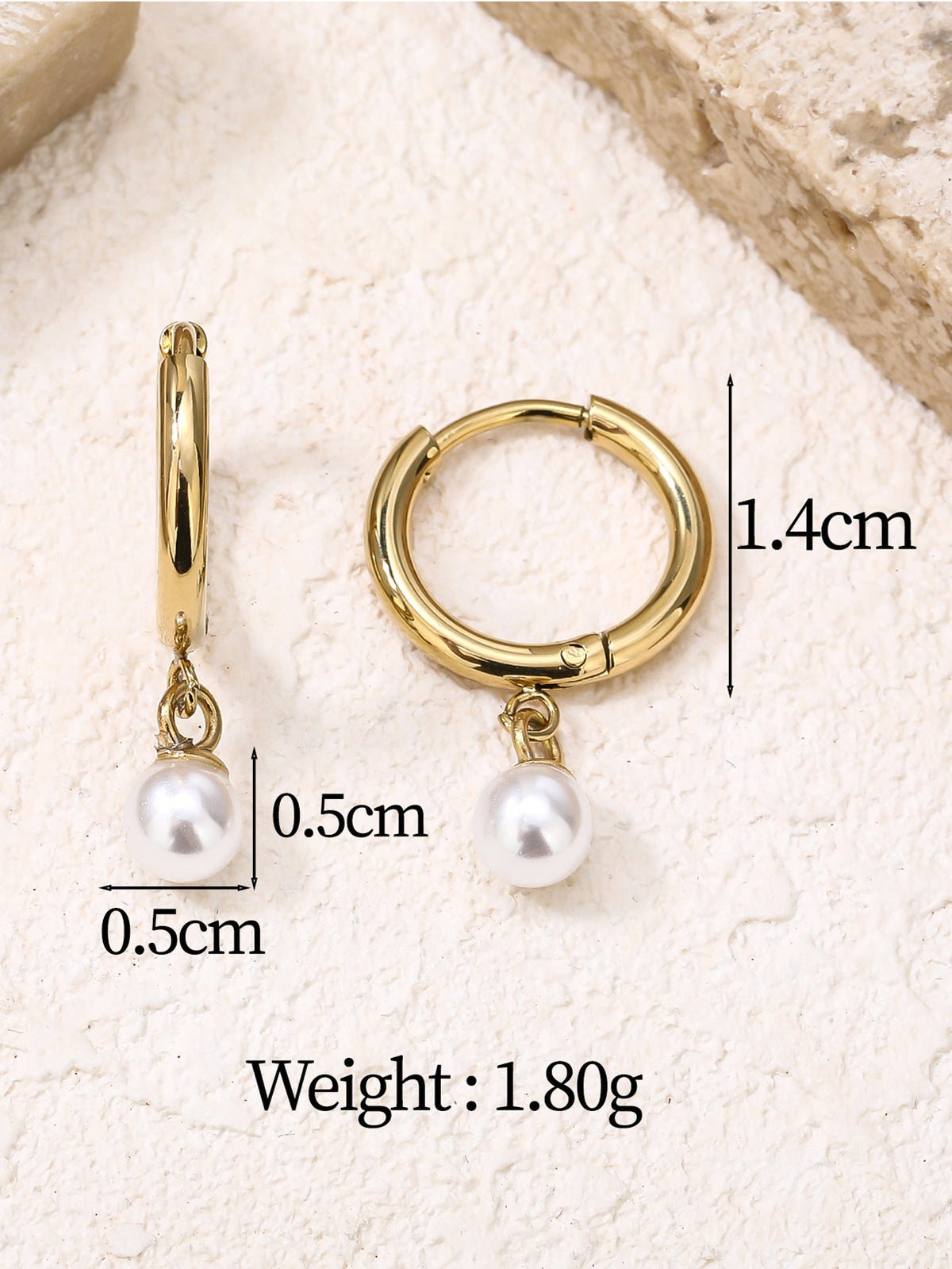 Freshwater Pearl Dangle Drop Earrings, Ultra-Light 1.8g