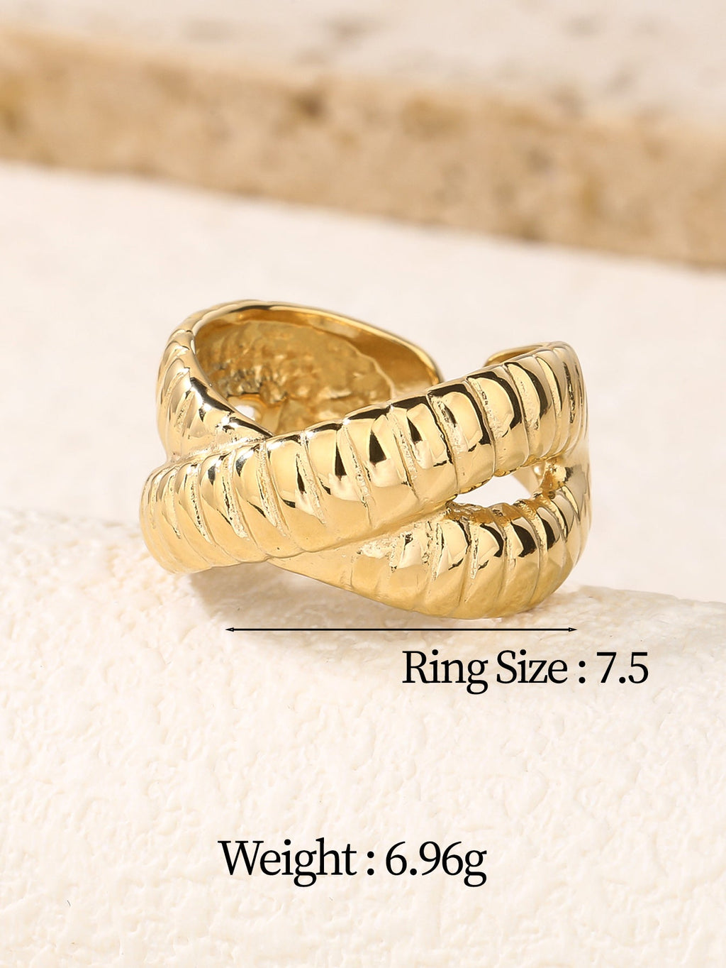 Wide Dome Band Cuff Ring