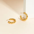 Twisted Chunky Hoop Earrings, Velvet Gift Packaging