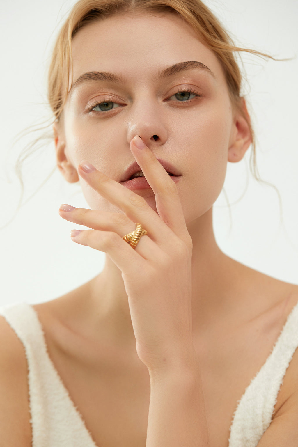 Wide Dome Band Cuff Ring