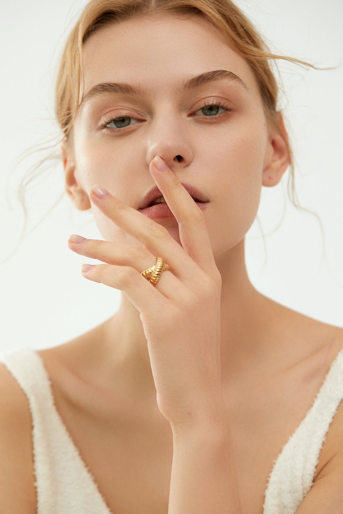 Wide Dome Band Cuff Ring
