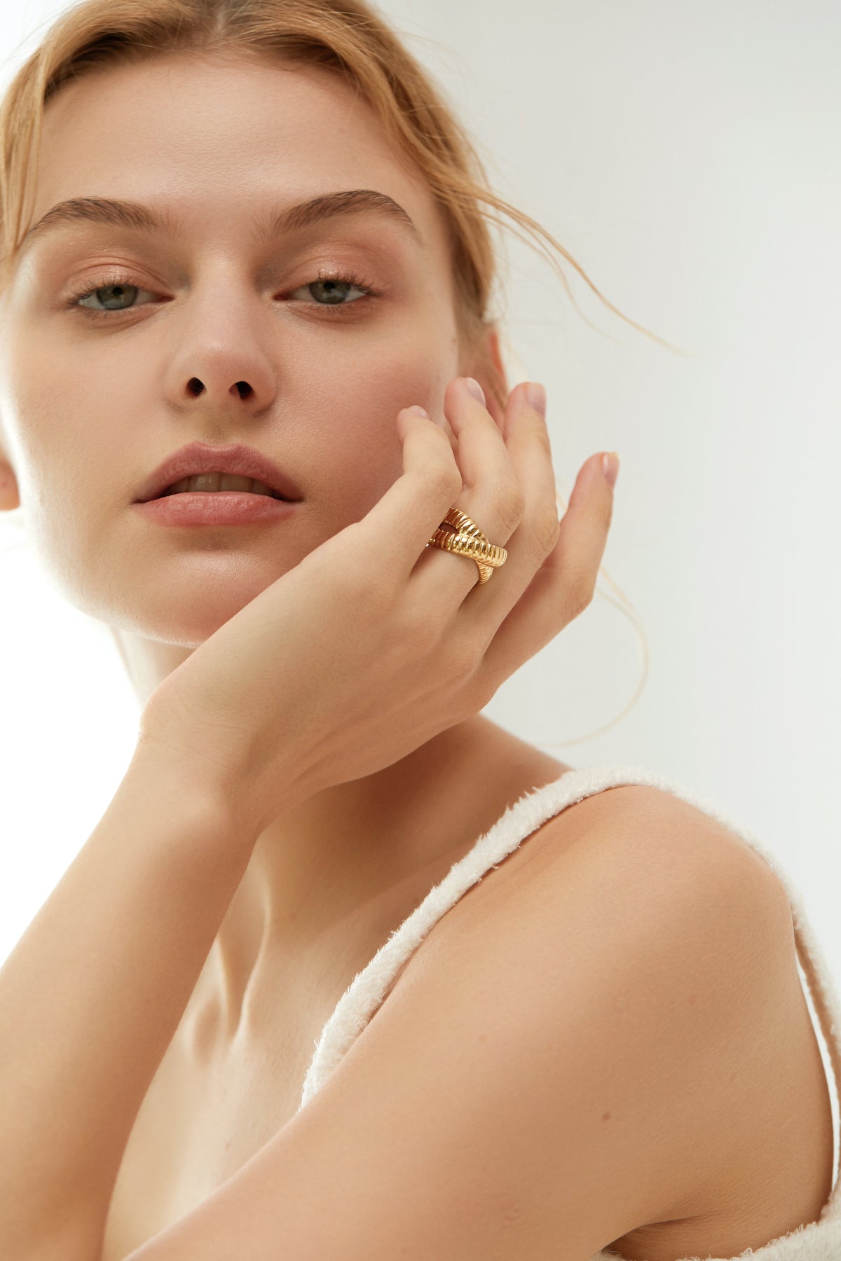 Wide Dome Band Cuff Ring