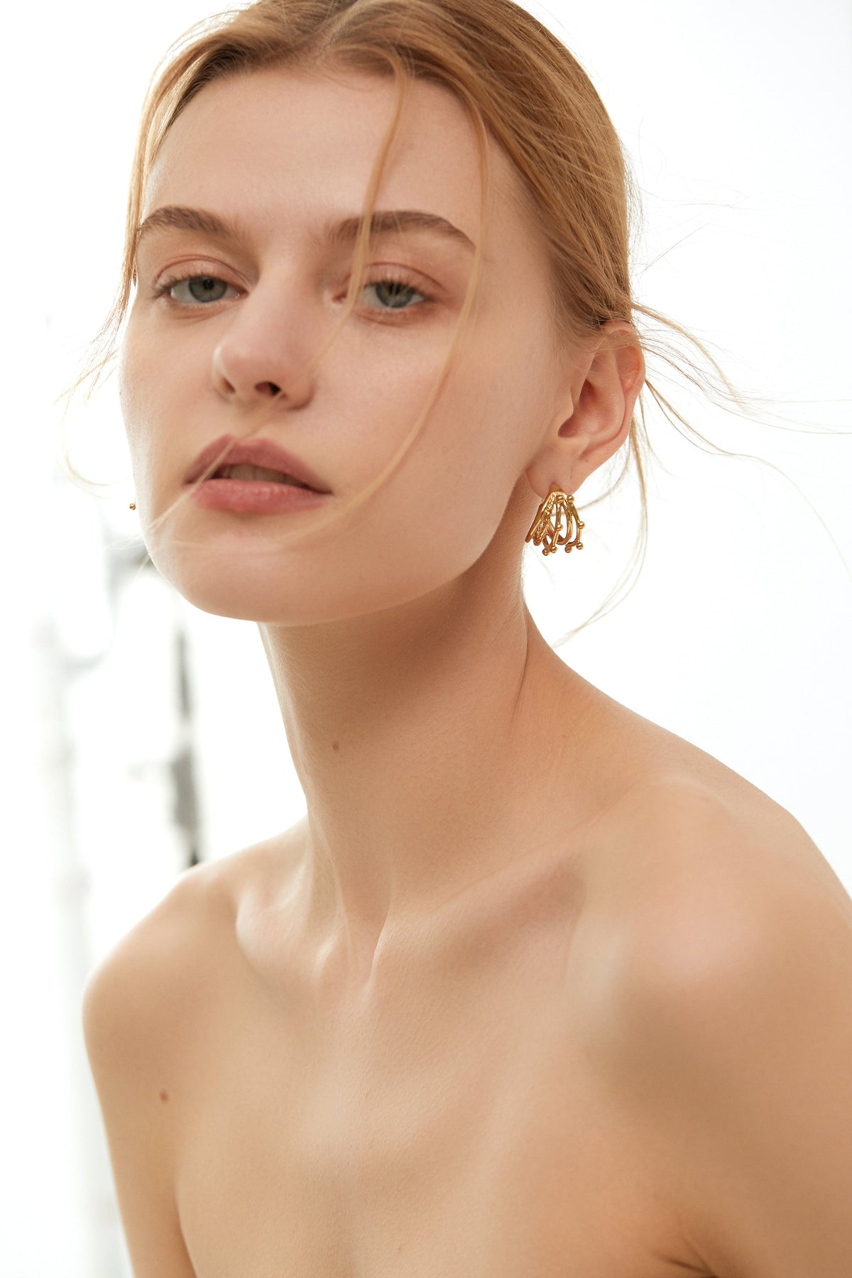 Multi-Layer Beaded Half Hoop Earrings, Curated Ear Look