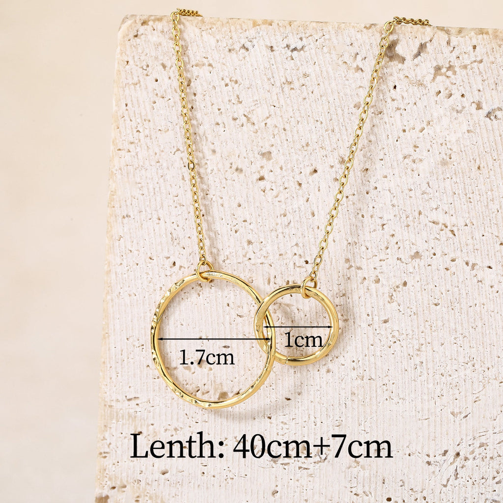 Hammered Open-Circle Pendant Necklace