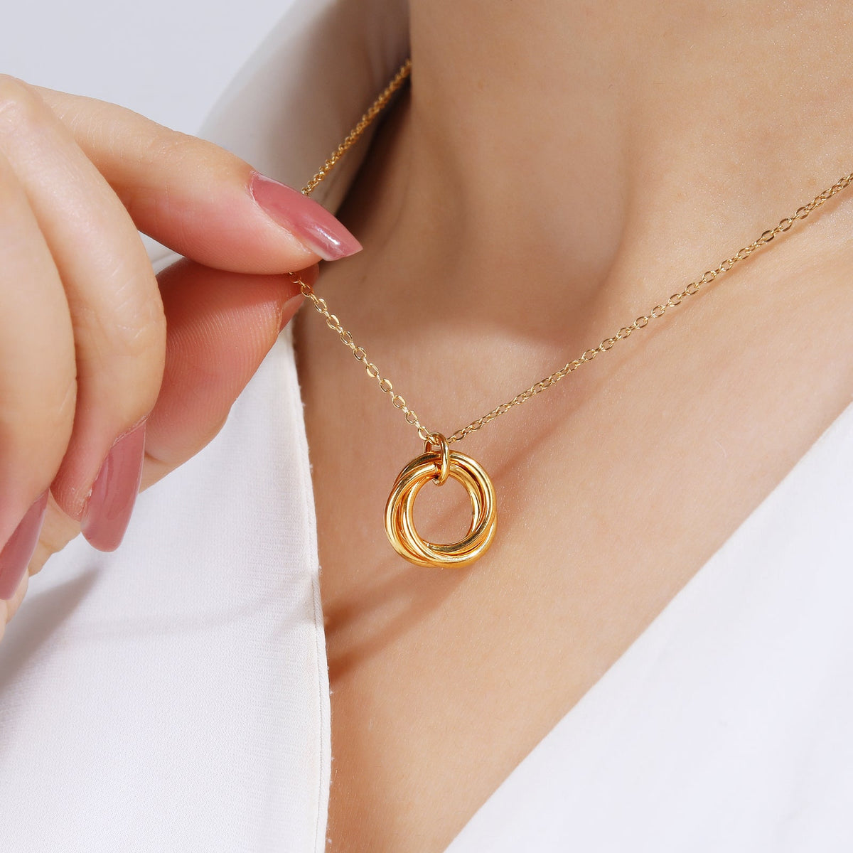Compact Ring Holder Pendant Necklace
