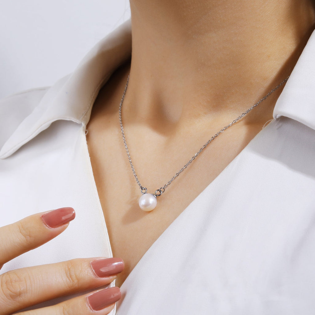 8mm Freshwater Pearl Chain Necklace