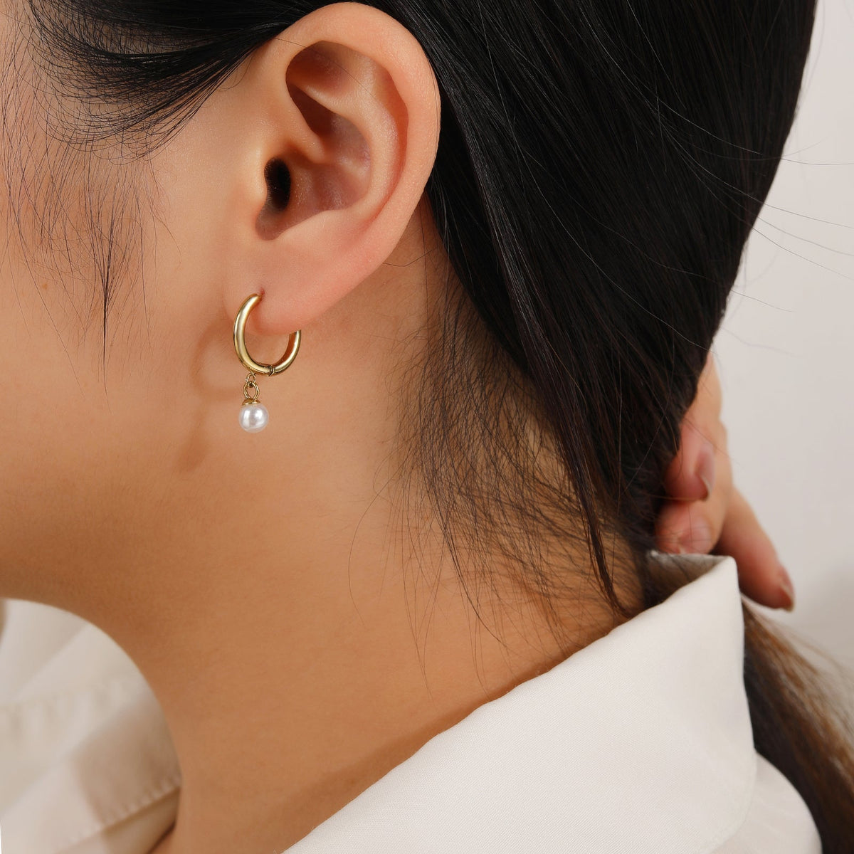 Freshwater Pearl Dangle Drop Earrings, Ultra-Light 1.8g