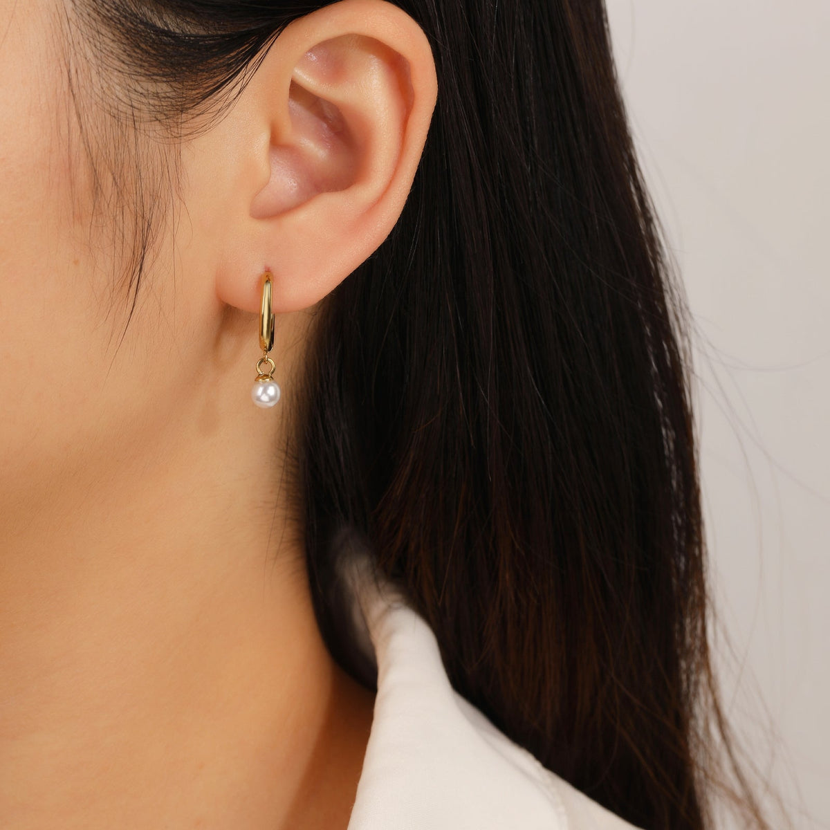 Freshwater Pearl Dangle Drop Earrings, Ultra-Light 1.8g