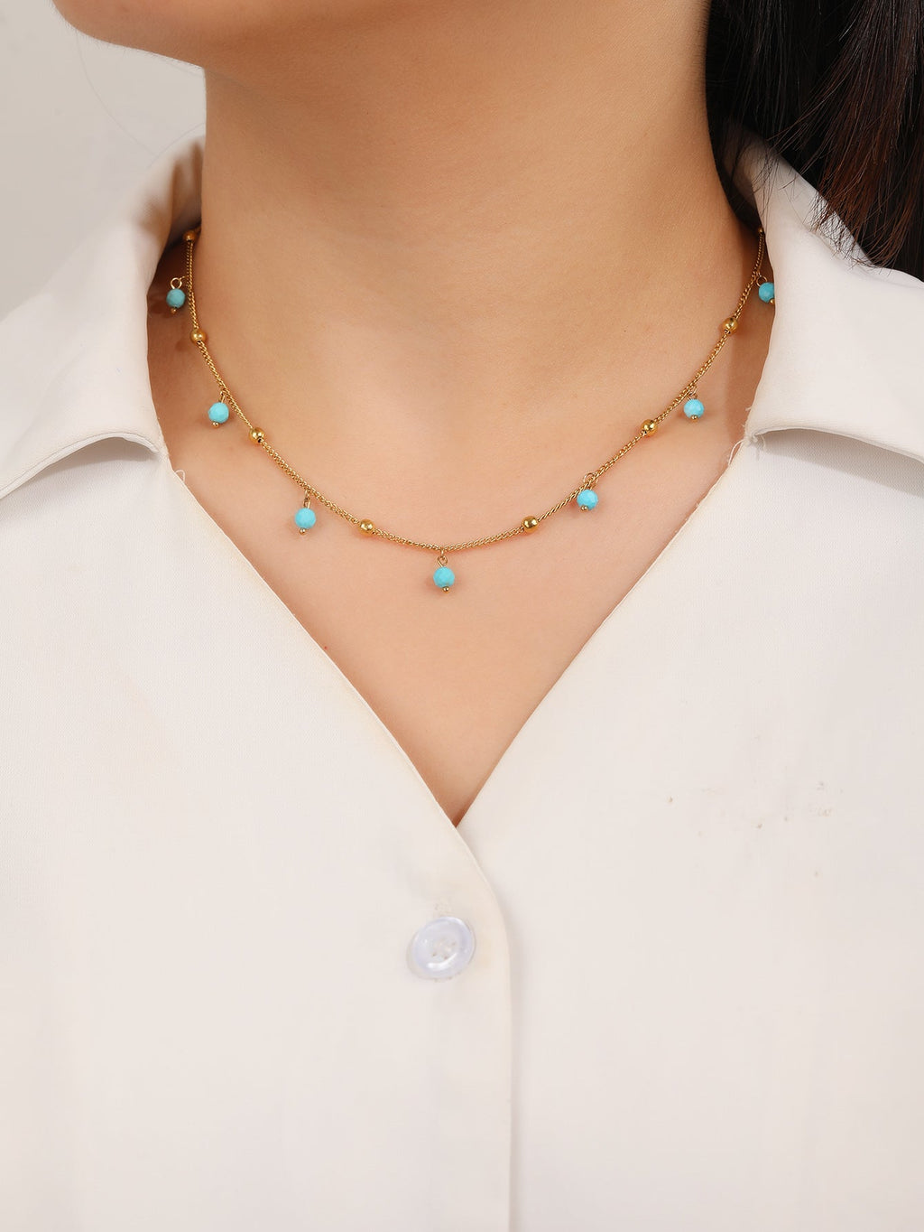 Bohemian Turquoise Gemstone Necklace