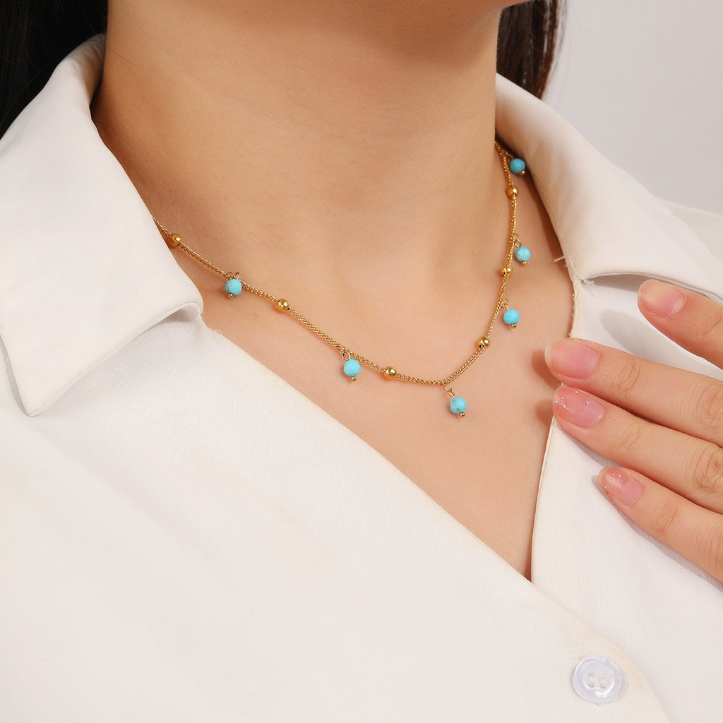 Bohemian Turquoise Gemstone Necklace