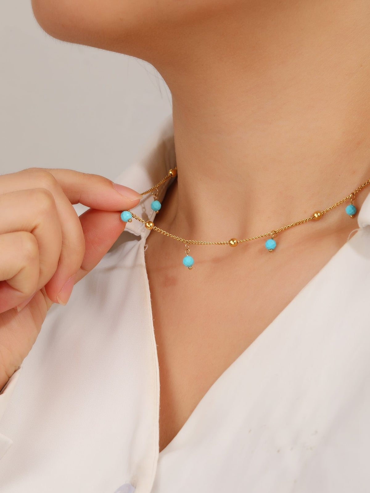 Bohemian Turquoise Gemstone Necklace