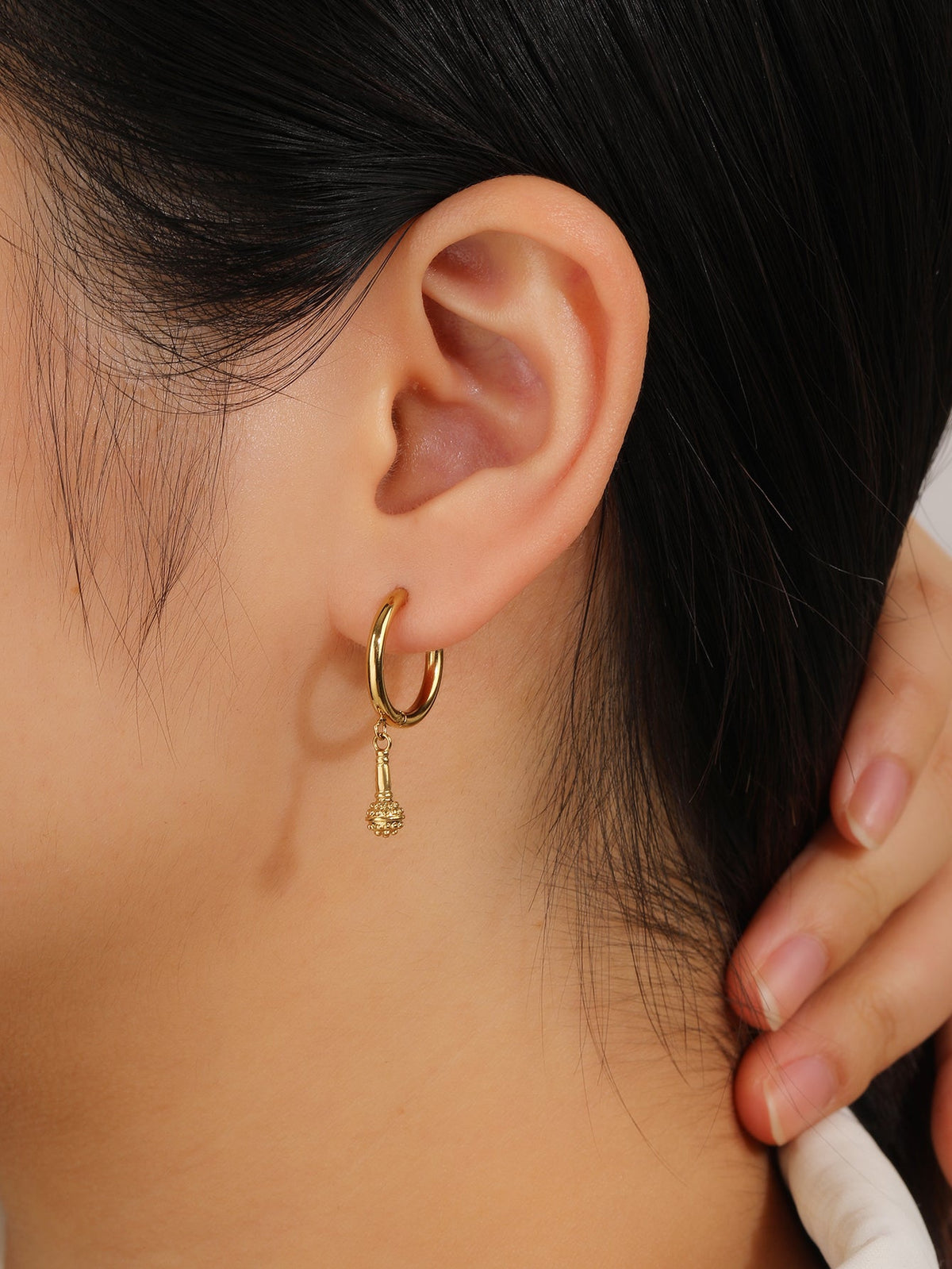 Adjustable Huggie Hoop Earrings, Secure All-Day Fit