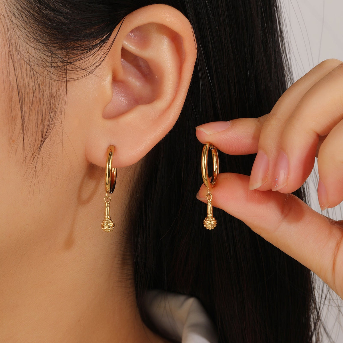Adjustable Huggie Hoop Earrings, Secure All-Day Fit