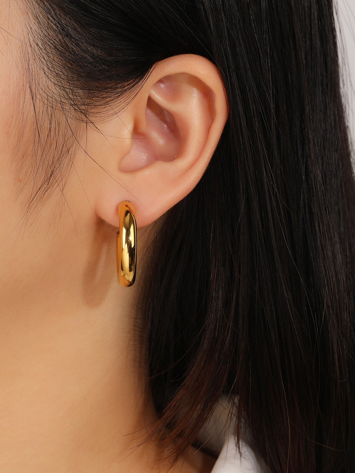 Durable Chunky Hoop Earrings, Day-to-Night 2.5cm