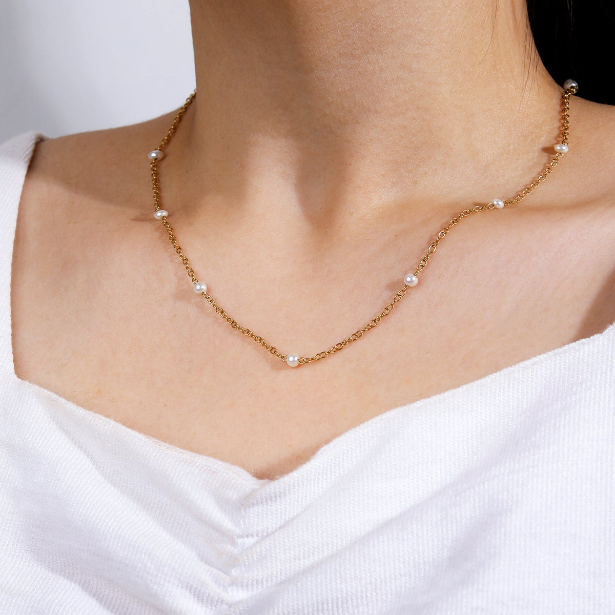 Petite Pearl Choker Necklace