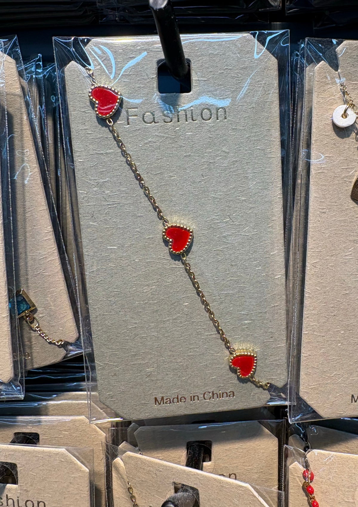 Red Heart Station Bracelet - D-bracelets-0011