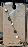 Heart and Disc Charm Bracelet - D-bracelets-0012