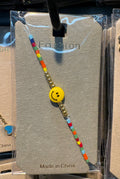 Rainbow Smiley Bead Bracelet - D-bracelets-0015