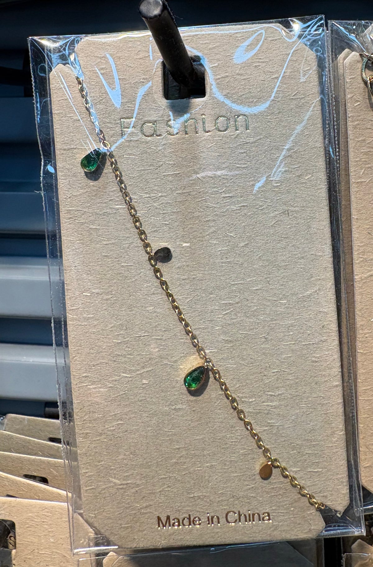 Green Crystal Drop Bracelet - D-bracelets-0018