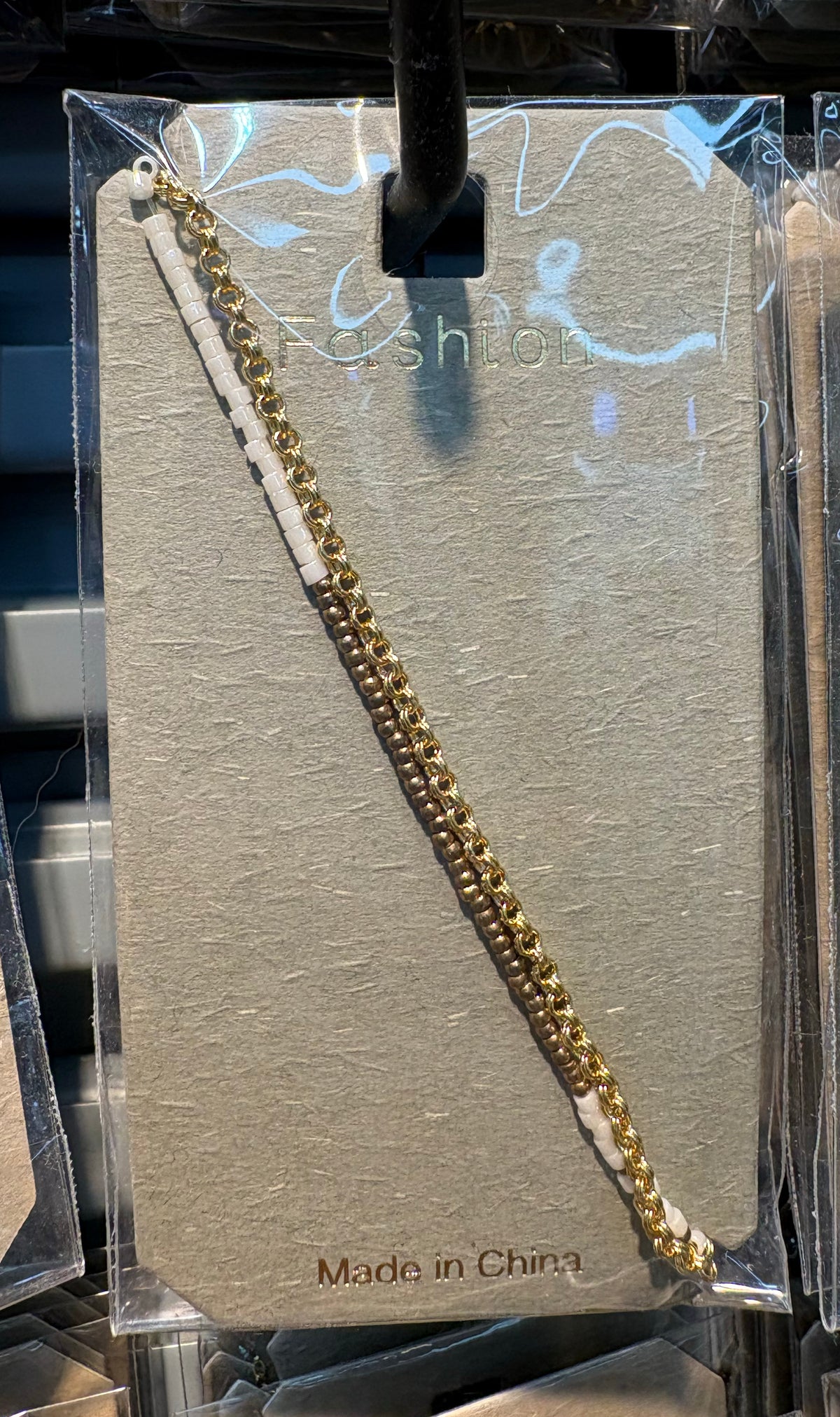 Textured Double Chain Bracelet - D-bracelets-0028