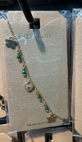 Clover and Green Bead Bracelet - D-bracelets-0031