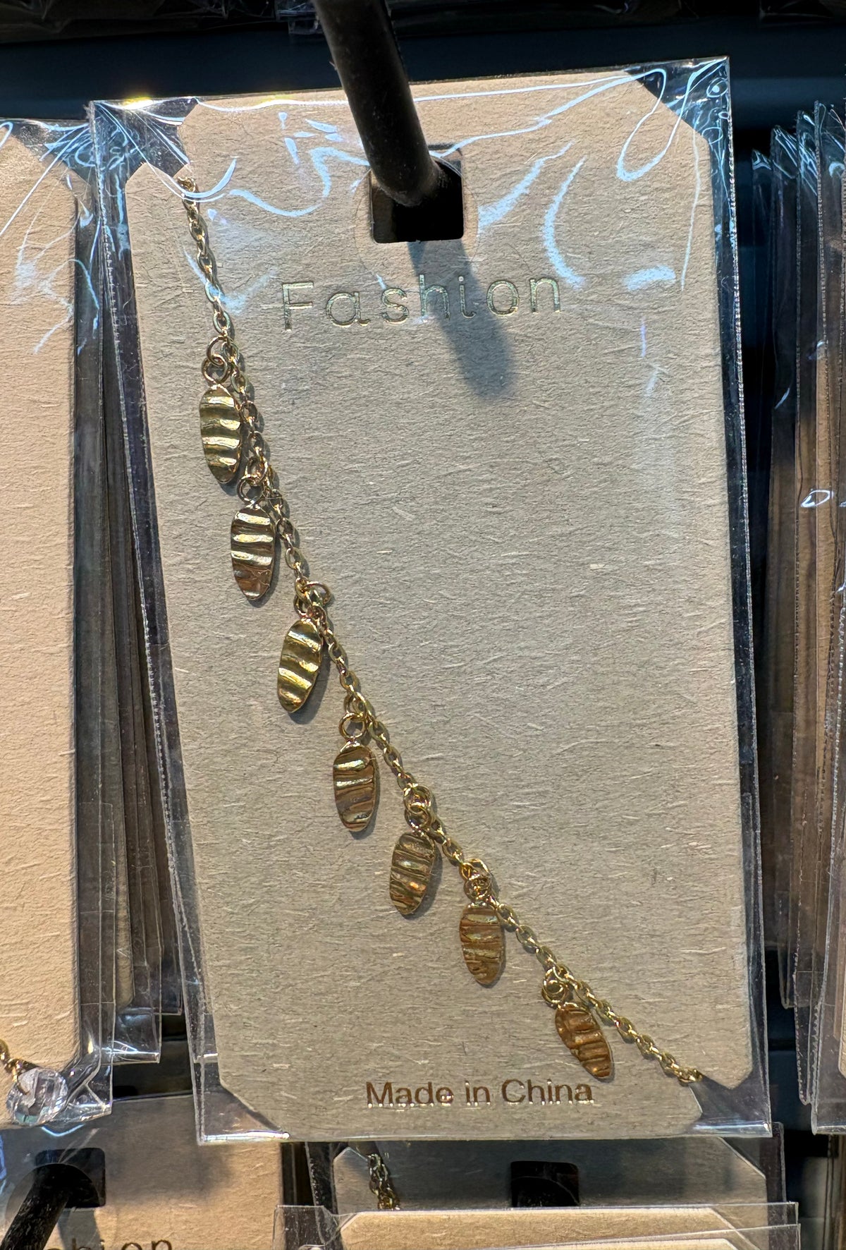 Leaf Charm Chain Bracelet - D-bracelets-0038