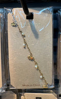 White Bead Heart Charm Bracelet - D-bracelets-0039