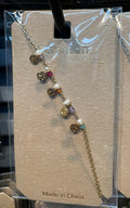 Multicolor Crystal Charm Bracelet - D-bracelets-0049