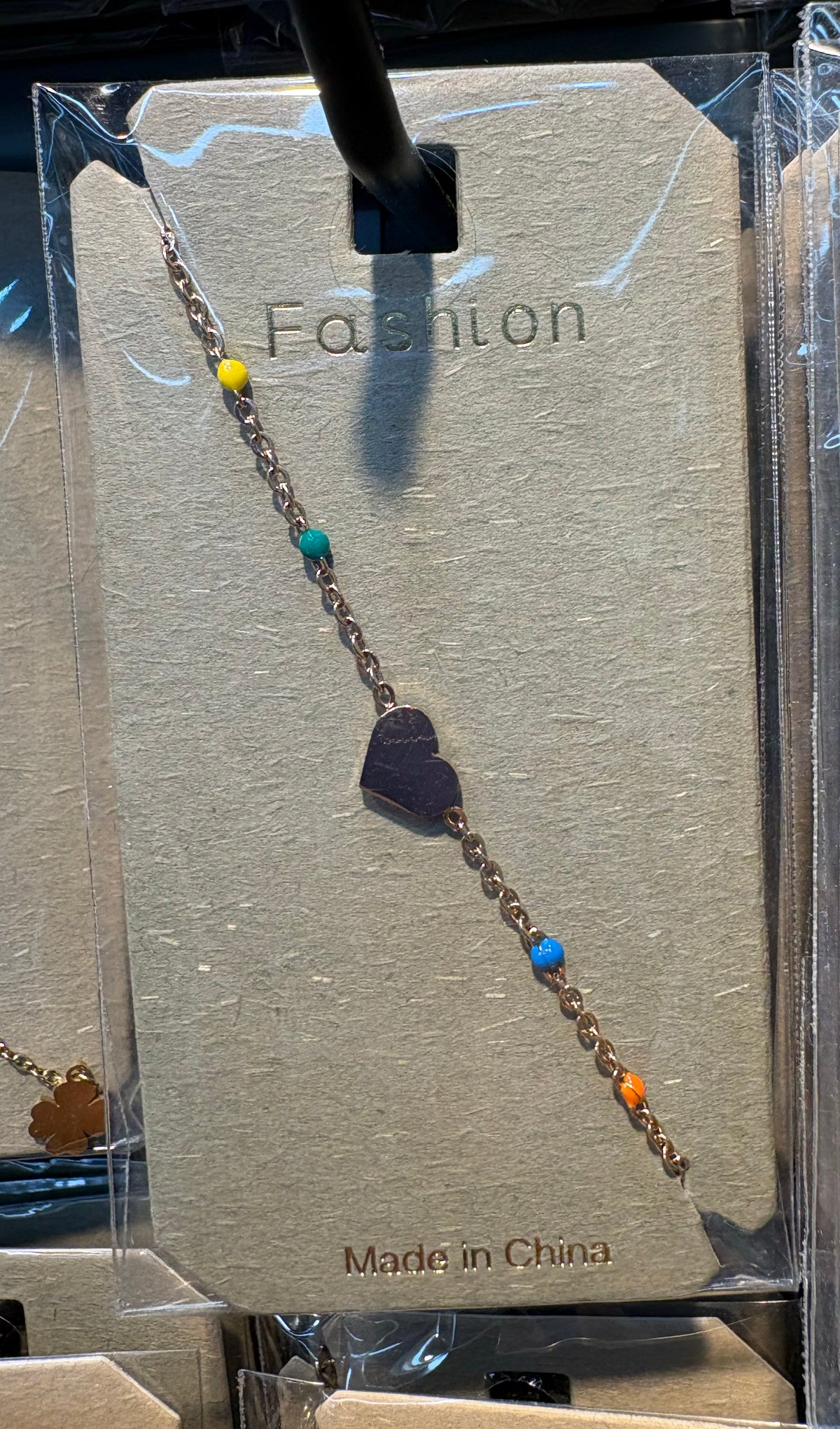 Heart and Colorful Bead Bracelet - D-bracelets-0064