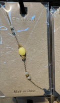 Yellow Bead Chain Bracelet - D-bracelets-0065