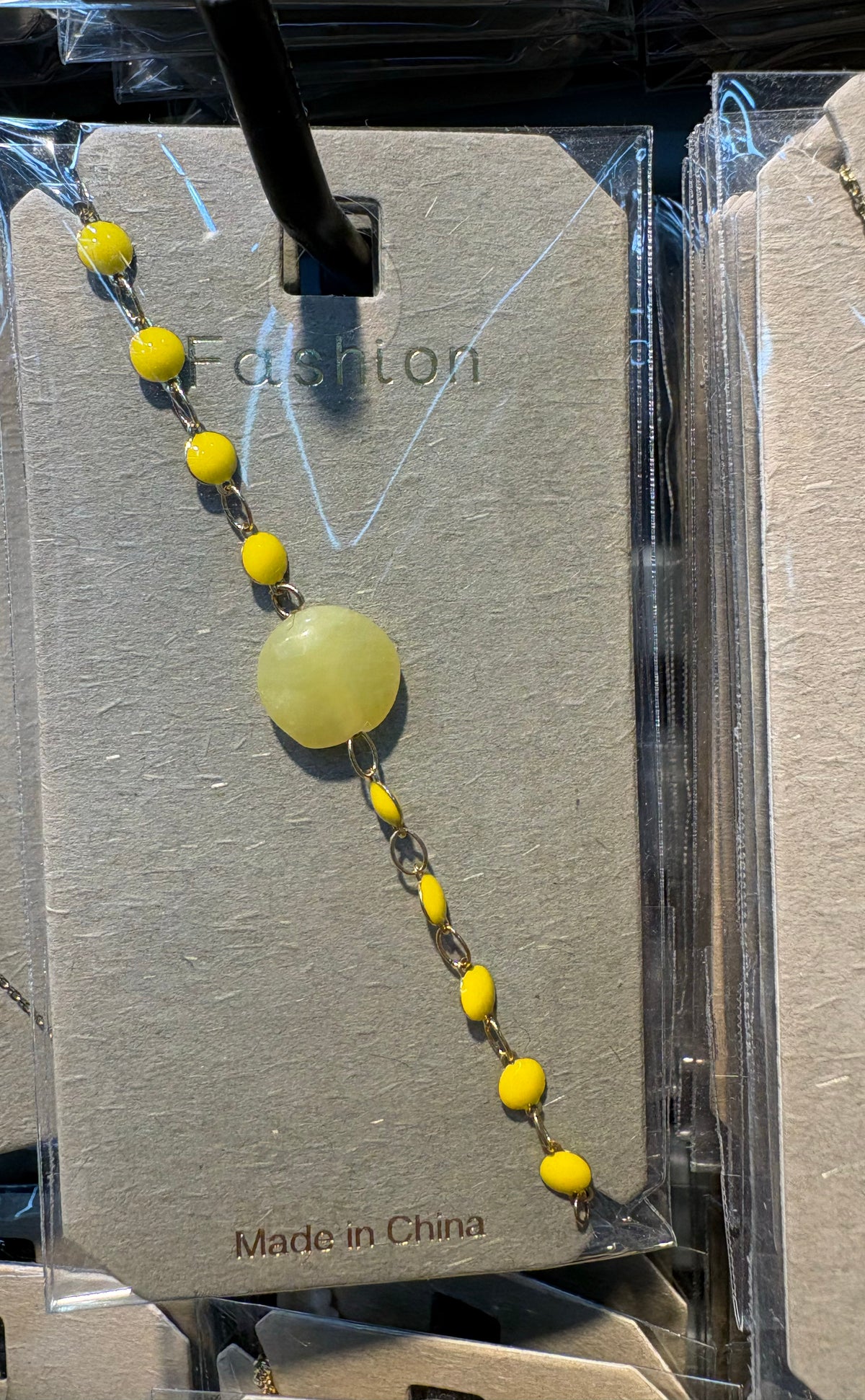 Yellow Disc Bead Bracelet - D-bracelets-0069