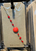 Red Disc Bead Bracelet - D-bracelets-0070
