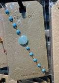 Blue Disc Bead Bracelet - D-bracelets-0071