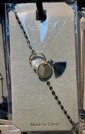 Black Tassel Circle Charm Bracelet - D-bracelets-0076