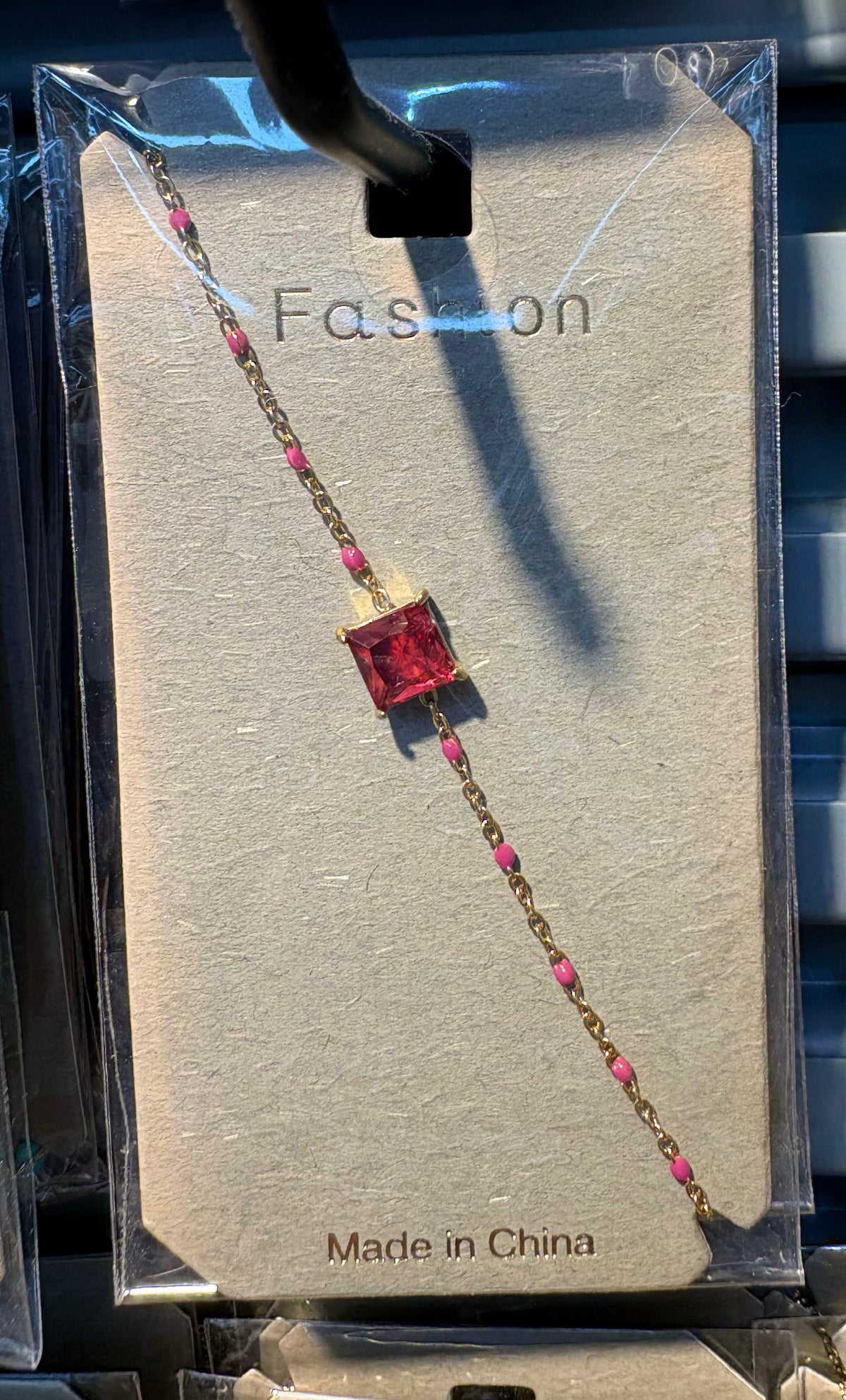 Red Square Crystal Bracelet - D-bracelets-0090