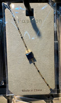 Navy Square Crystal Bracelet - D-bracelets-0093