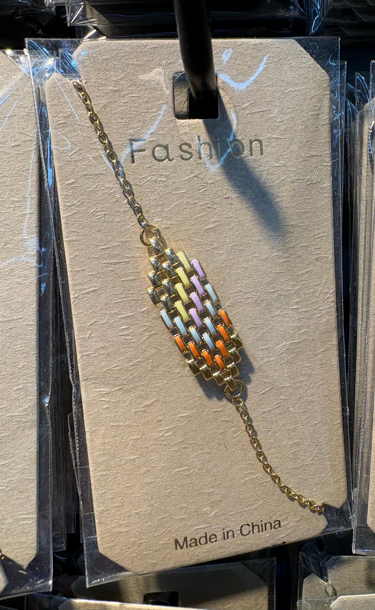 Woven Multicolor Bead Bracelet - D-bracelets-0094